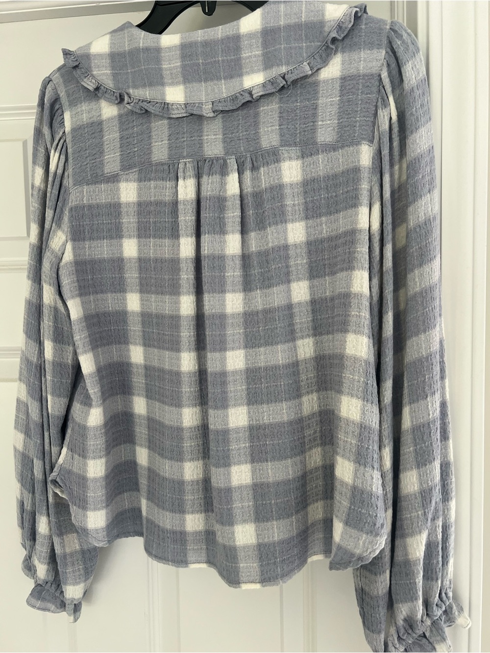 Anthropologie Pilcro Keira Long Sleeve Plaid Blouse Small - Picture 2 of 3